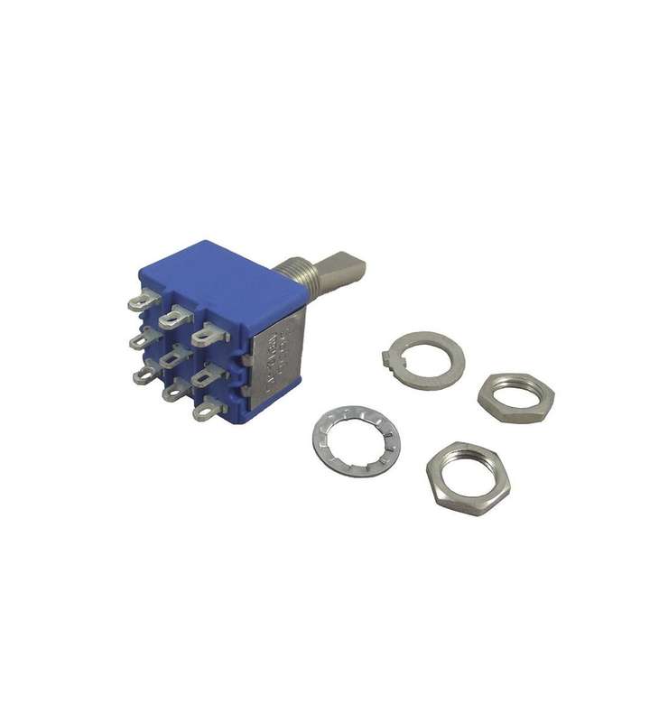 Apem (5656A9) Toggle Switch, On-On, 3PDT, Non Illuminated