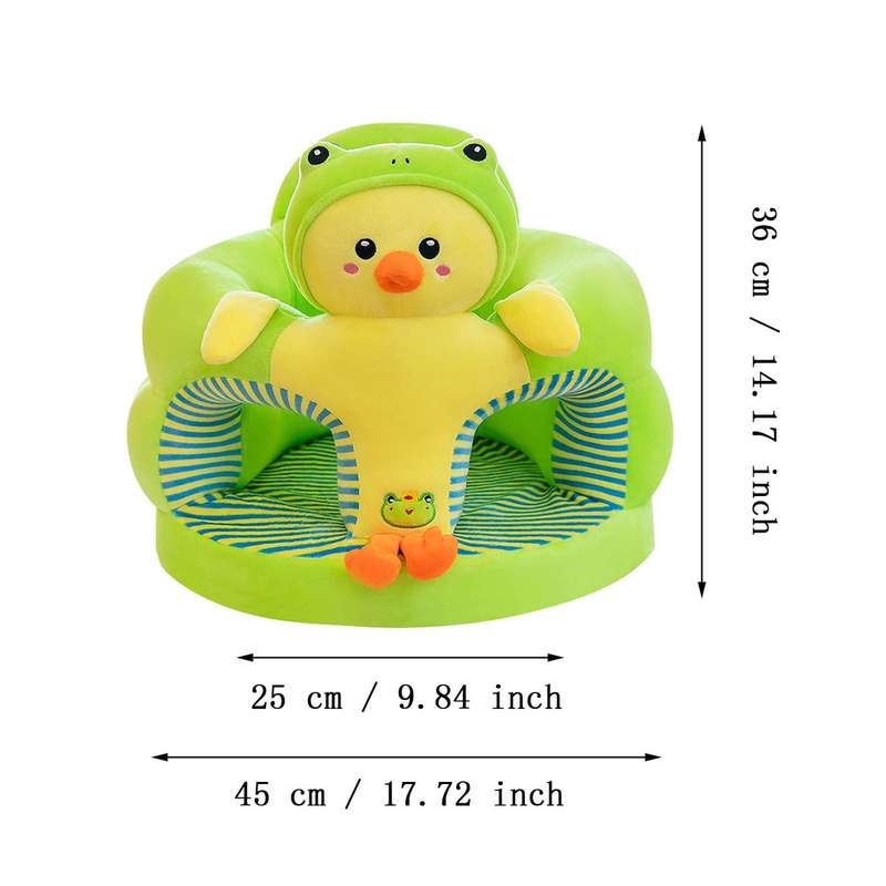 Baby Learning To Sit On Sofa Small Child Sofa Cartoon Baby Seat - Green