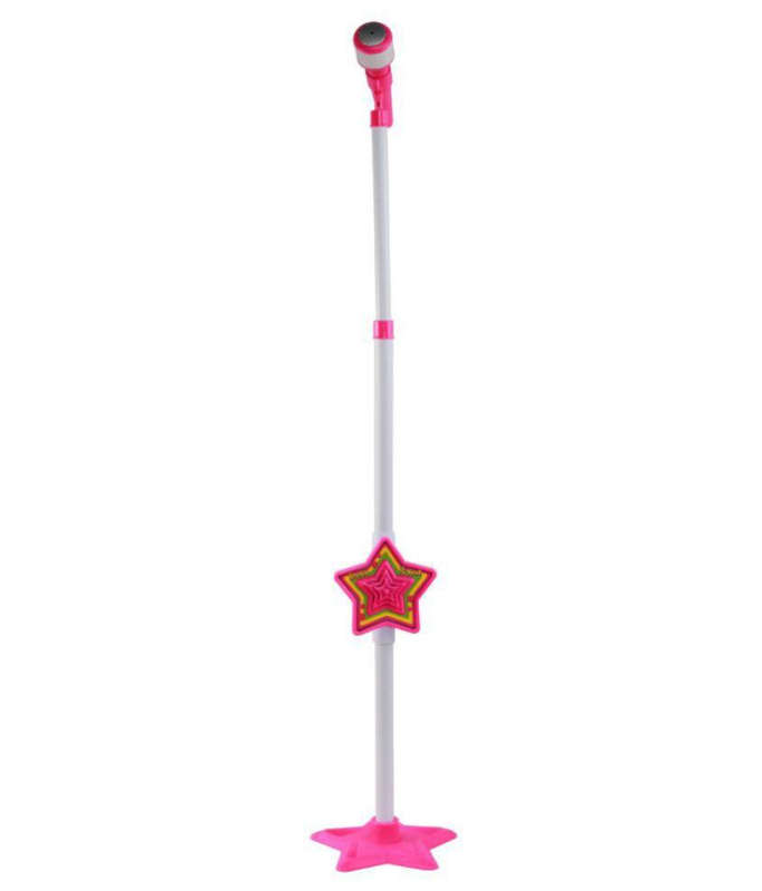 Music World Girls Microphone Stand - Pink