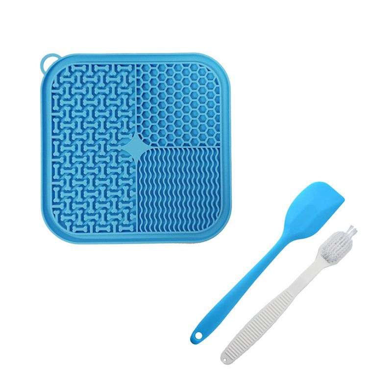 DHAO Dog Slow Feeder Licking Mat Dispensing Treater - Blue