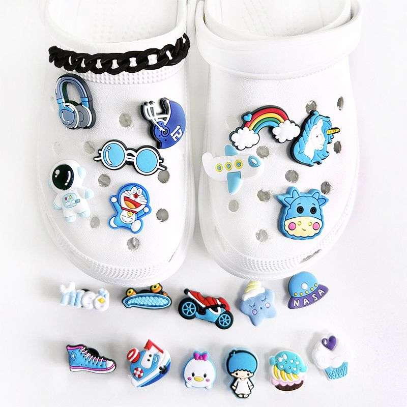 102pcs PVC Mixed Shoe Charms For Shoe Decorations With Chains