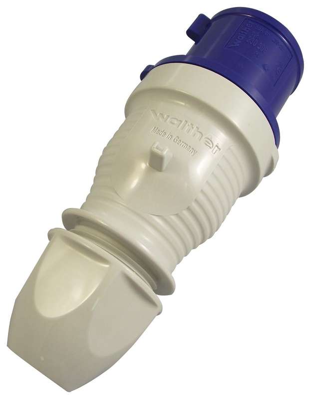 Walther (230306) Pin & Sleeve Connector, 32 A, 230 V, Cable Mount, Plug