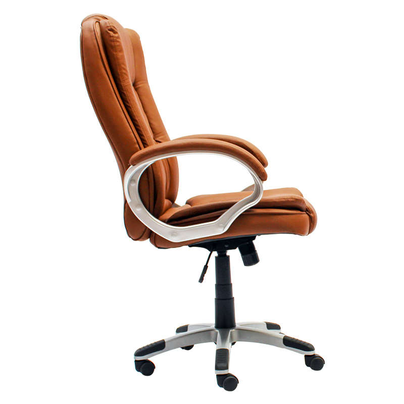 Adjustable Executive Leather Chair With Arms 8899L - Brown