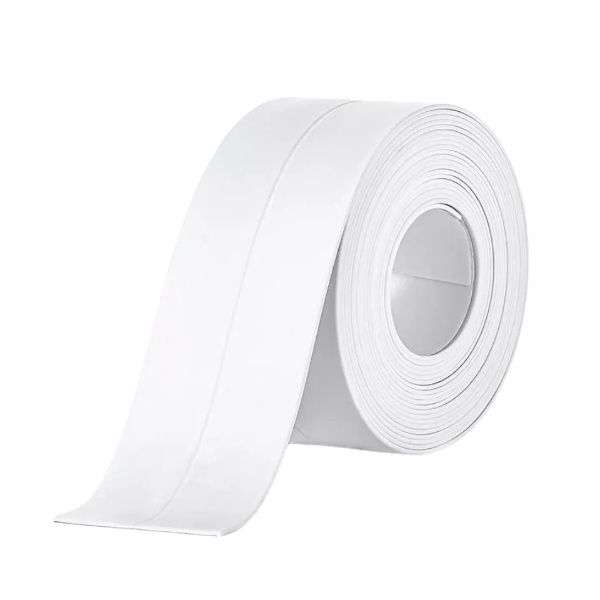 Caulk Tape Self Adhesive Bath & Kitchen Seal Tape -Waterproof - White