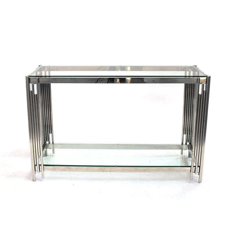 Acero Glass Top Console Table