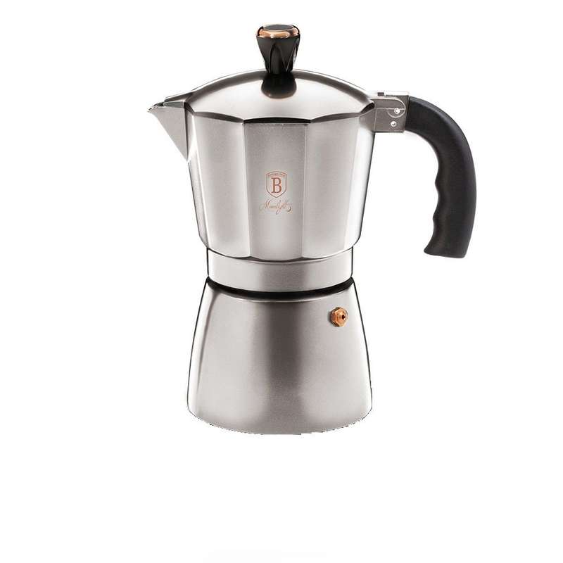 Berlinger Haus 6 Cup Aluminium Coffee Maker - Moonlight (BROKEN HANDLE)