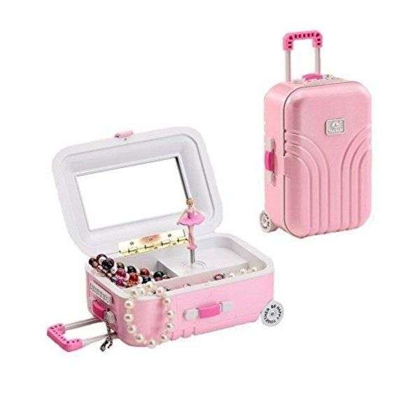 Musical suitcase jewelry box