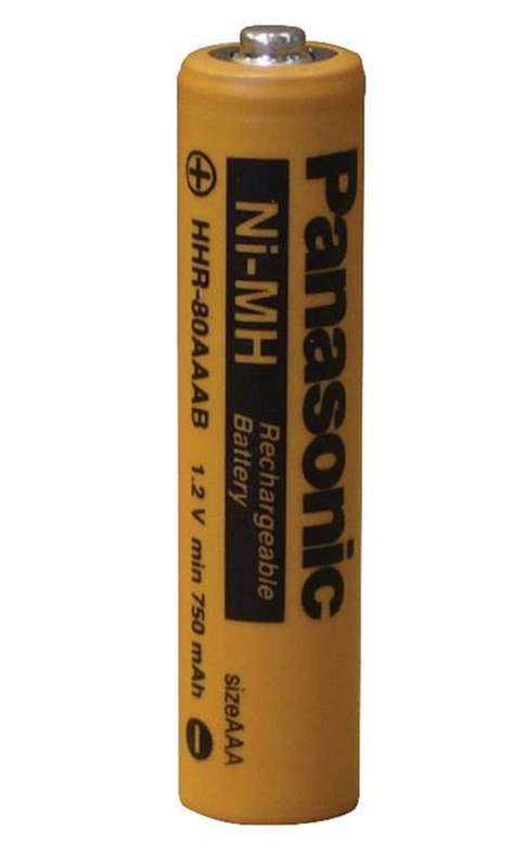 Panasonic HHR80AAAB3B Rechargeable Battery, Single Cell, 1.2 V, AAA