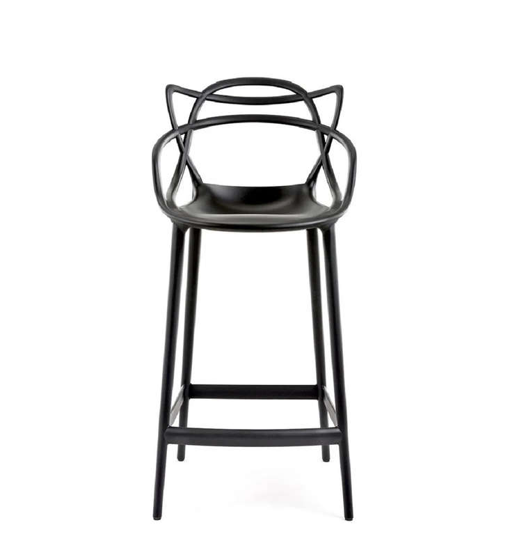 Bar Stool - Plastic - Black - 4 Pack