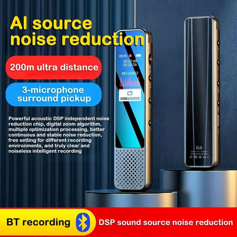 16GB Recording Magnetic Mini Voice Activated Recorder Device-G6