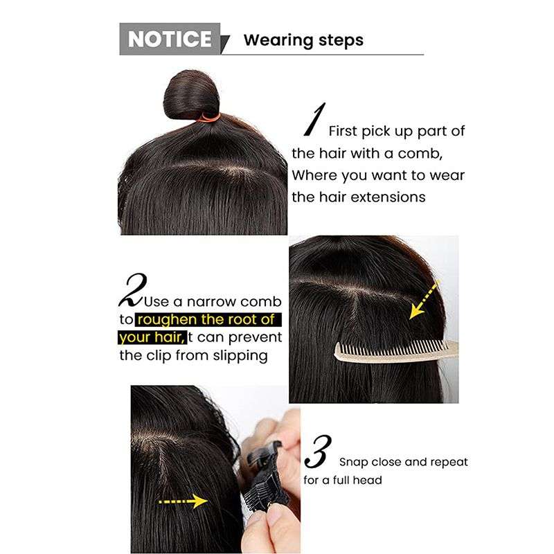 50cm Curly Wavy Long 4 PCS Set Thick Clip In On Hair Extensions - 9#