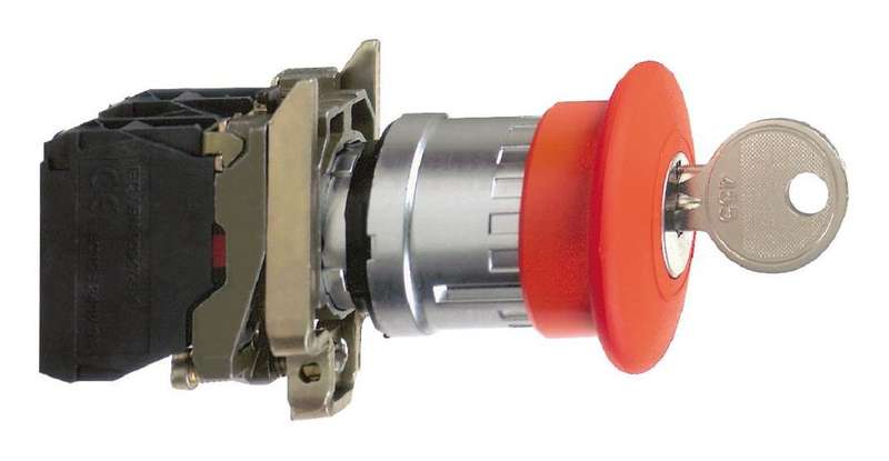 Schneider Electric (XB4BS9445) Emergency Stop Switch, SPST-NO, 6 A, 120 V