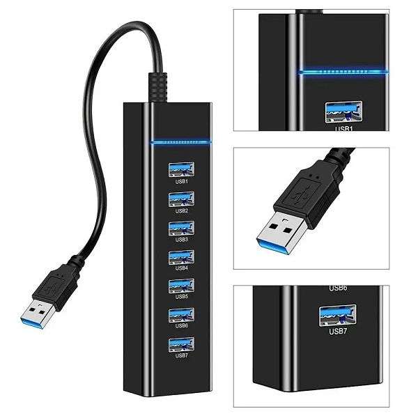 7 Port USB 3.0 Hub 120cm