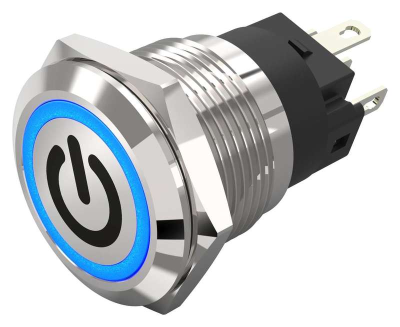 EAO (82-5151.2123.B002) Vandal Resistant Switch, 82 Series, 19 mm
