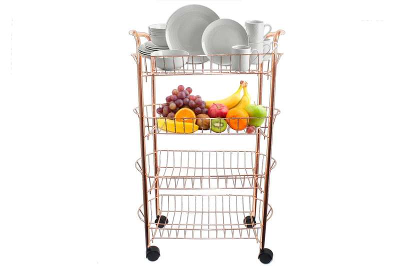 4 Tier Vegetable Rack With Wheels Provided - Copper  (PLEASE READ DESCRIPTION)