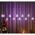 Christmas Curtain Light with10 Ornamental balls 3M- RGB