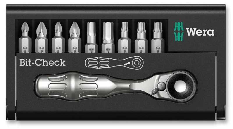 Wera (05073645001) Bit Set, Ratchet, 10 Piece