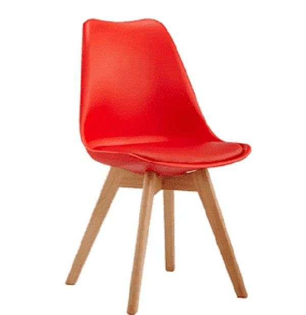 Timeless Classy Padded PU Leather Chair for All Occasions - red