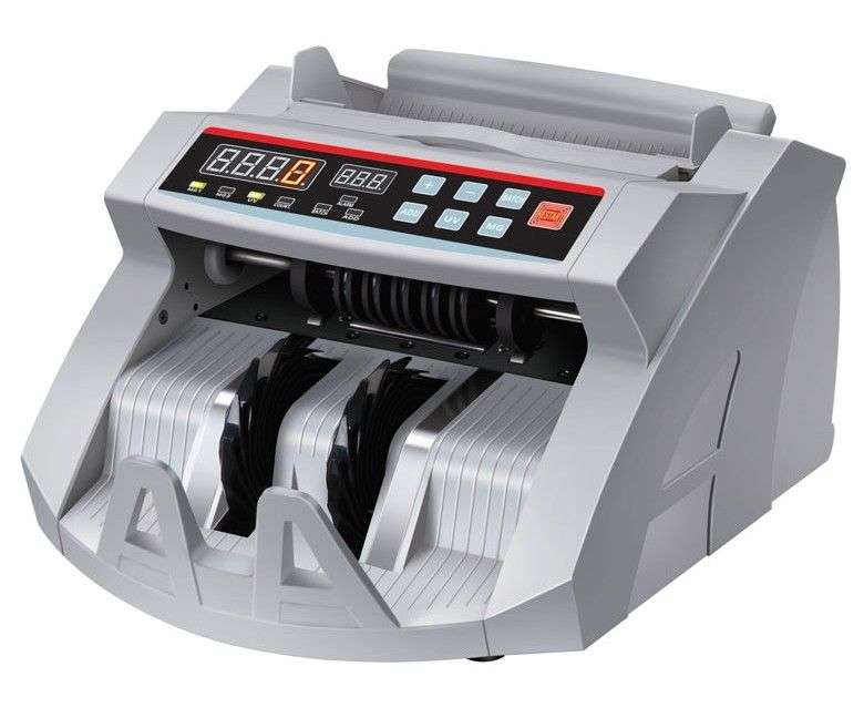 Bill Counter Money Checker Currency Counting Machine with LCD Display Coin Bank Grey 1 Box