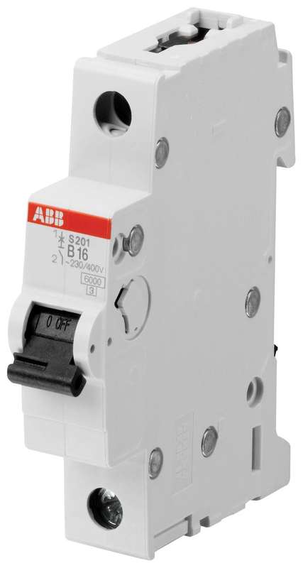 Schneider Electric (S201M-D6) Thermal Magnetic Circuit Breaker, 6A, 1 Pole