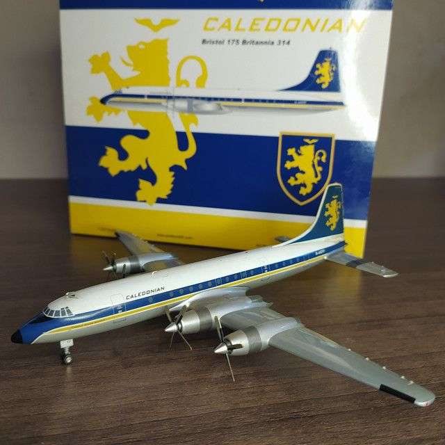1:200 Scale, Bristol 175 Britannia 314-Caledonian, Diecast Display Model.