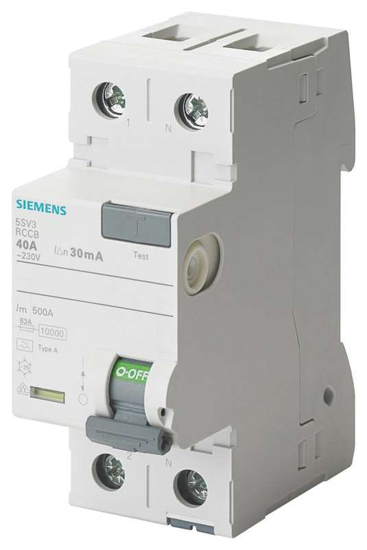 Siemens (5SV3314-6) Circuit Breaker, SENTRON, 230 V, 40 A, 2 Pole, 500 A