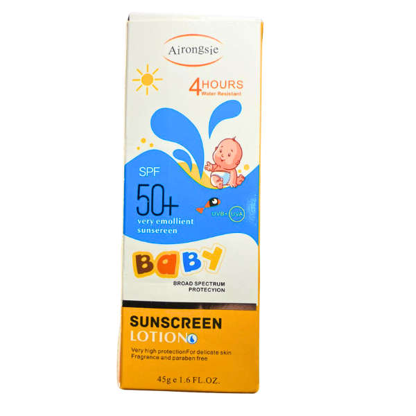 Airongsie Baby Sunscreen SPF50+  Broad Spectrum UVA/UVB Protection | Fragrance-Free, Hypoaller...