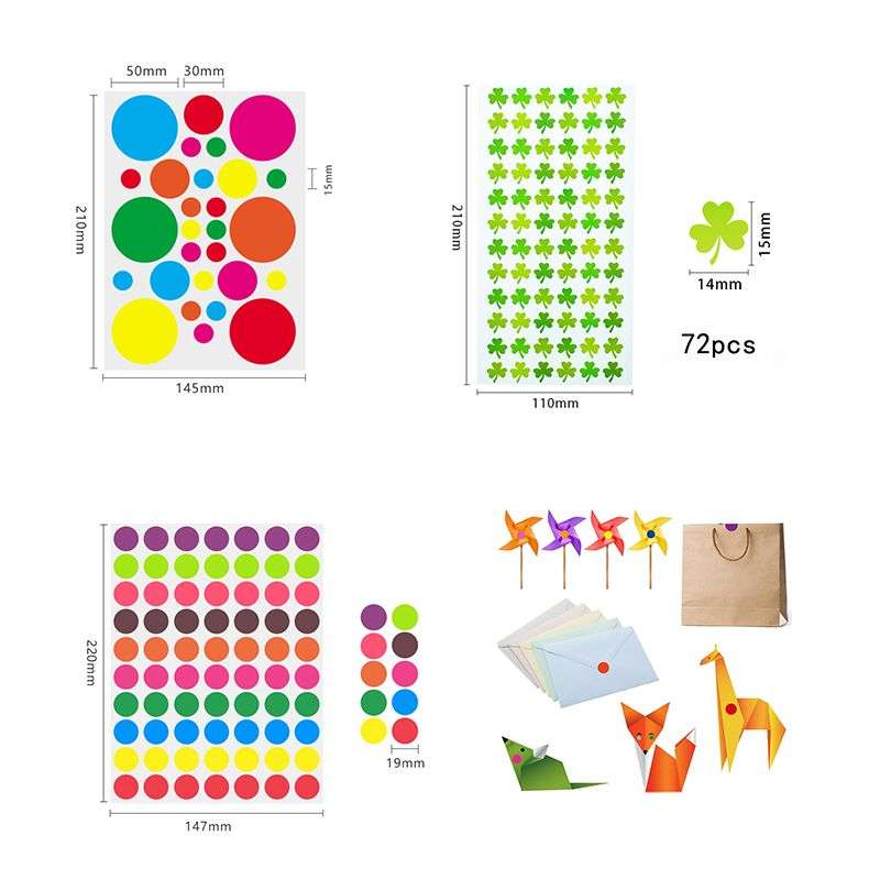 Jacaranda Colored Dot Stickers 900 Piece Round Circle Stickers Labels