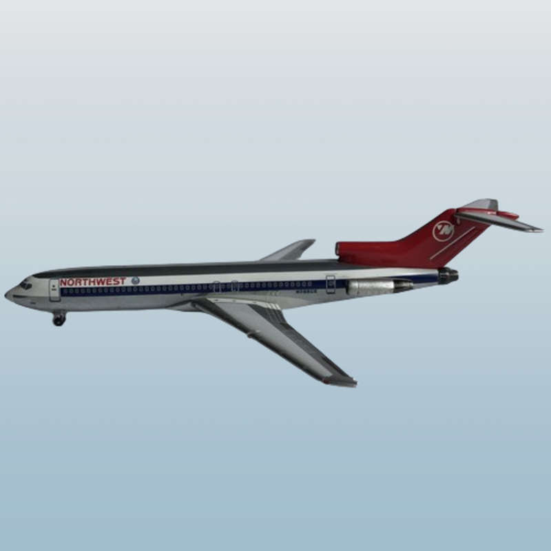 1:400 Scale, Northwest Airlines, Boeing 727, Diecast Alloy Display Model