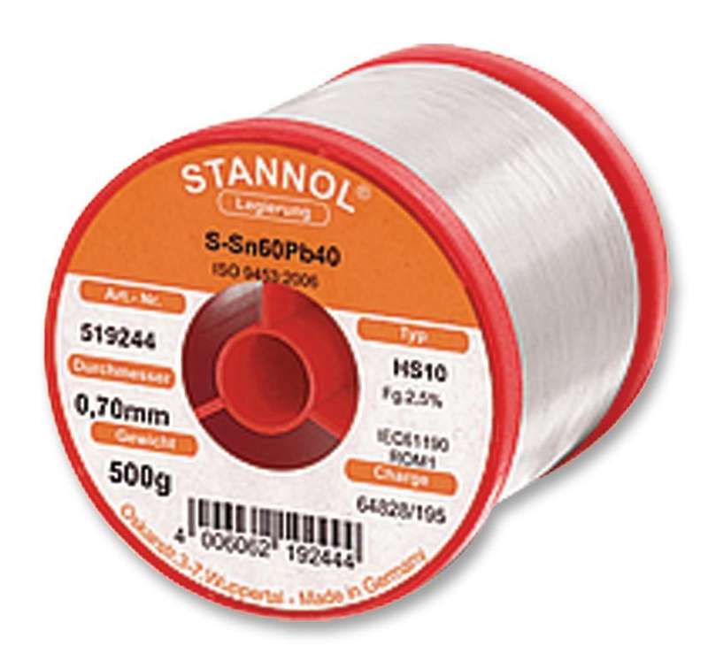 Stannol (HS10 2510 1,0MM 500G) Solder Wire, 362 Flux, 500g