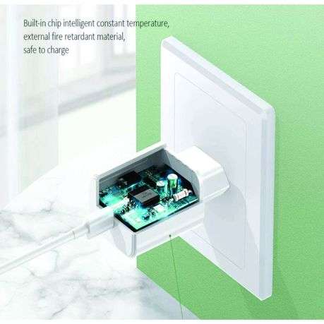 20W USB-C Fast Charging Adapter White for Apple Phones