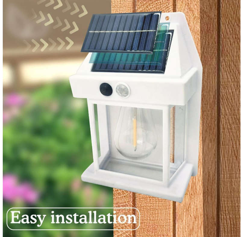 Solar Tungsten Wall Light Outdoor Wireless Motion Sensor LED