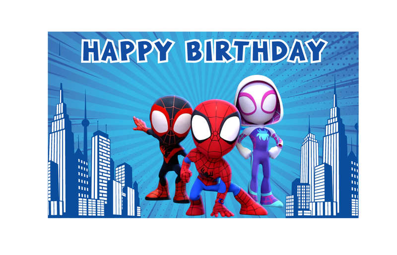 Kids Party Banner - Spidey and Friends