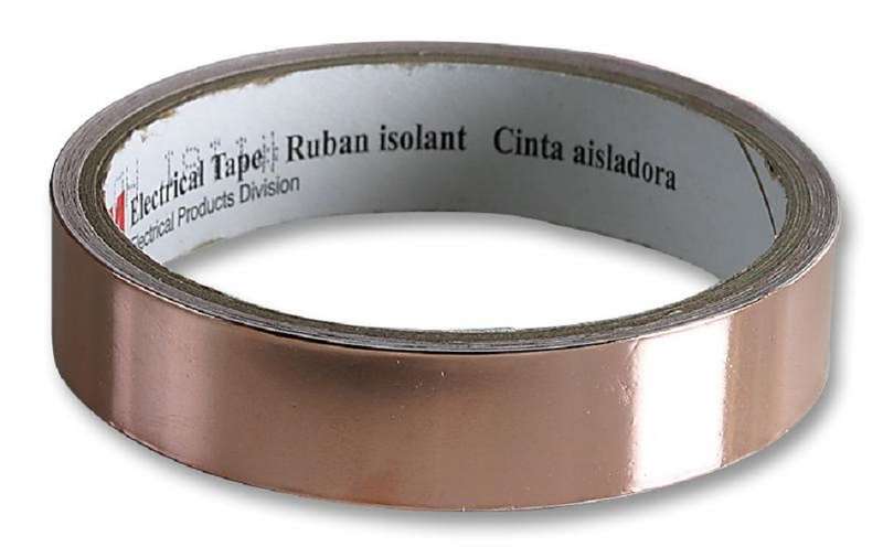 3M (1181) Tape, Conductive Shielding, Copper Foil, 3.66 m L x 19.05 mm W