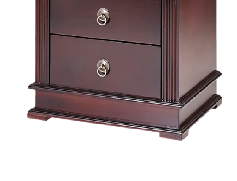 Rectangular Stain Resistant Nightstand - Brown