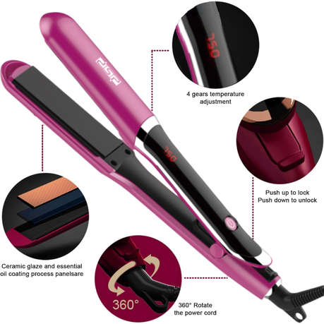 Hair Straightener Iron with Temp Auto shut-off Control Quick Smooth Hair
