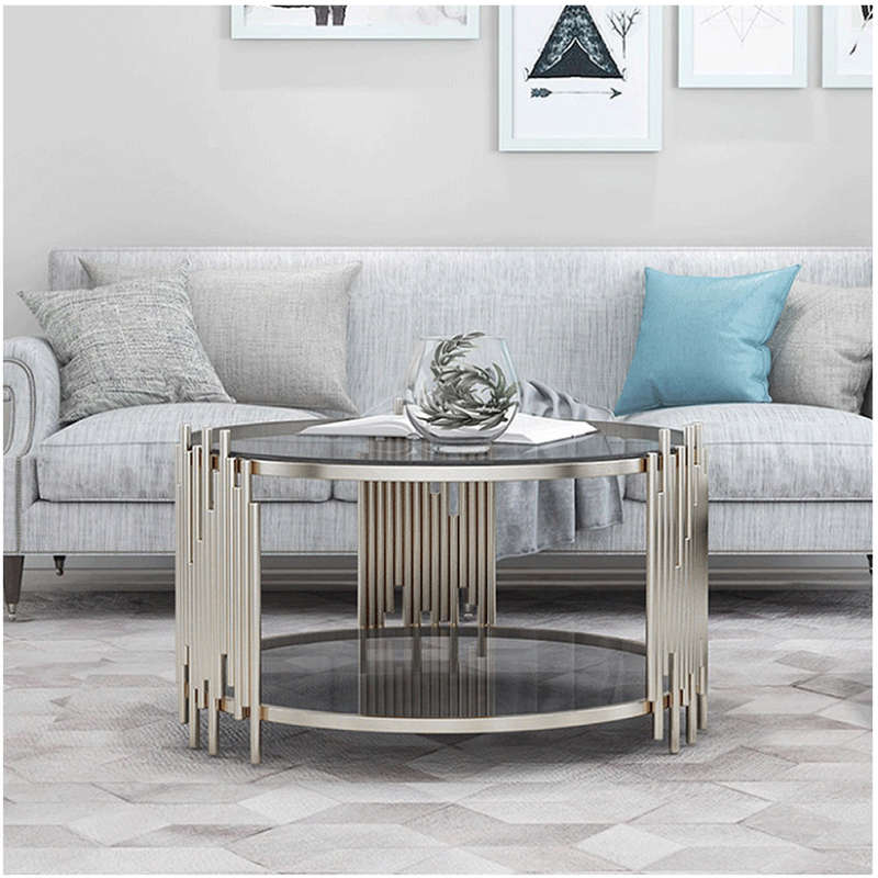 Ornate Carving Patterns Round Coffee Table