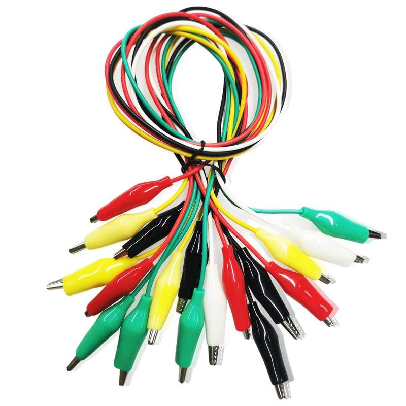 10PCS Premium Electrical Crocodile Alligator Clips Test Lead