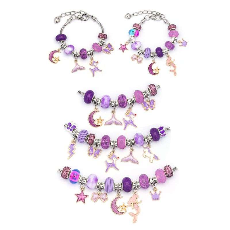 64 Piece DIY Charm Bracelet Making Kit For Girls