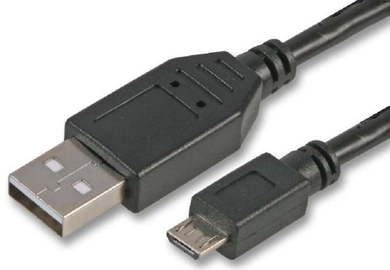 Pro Signal PSG90890 Lead, USB A M-USB Micro B M 1M Blk