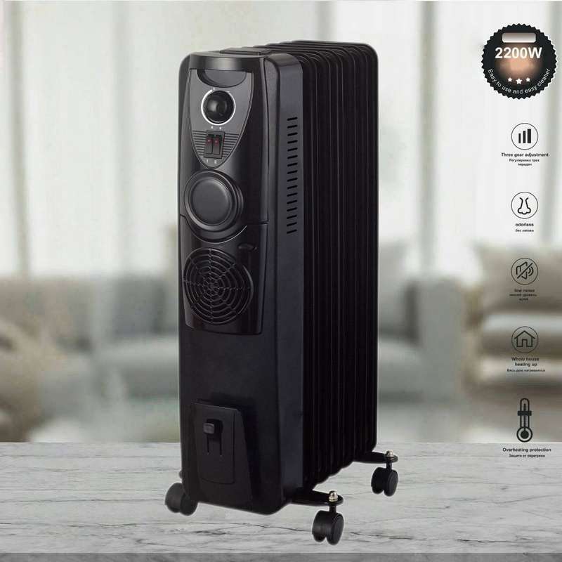 Sokany Fin7 Oil Filled Heater (Black) 2200 W Box
