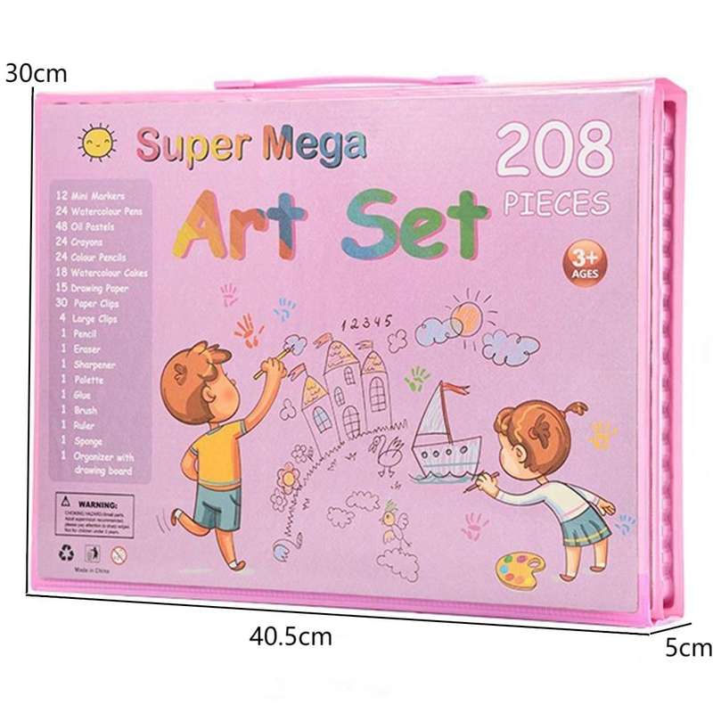 Mega 208 Piece Art Set - Pink