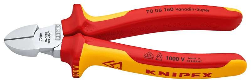 Knipex (70 06 160) Cutter, Side, 160 mm, Diagonal, 4 mm