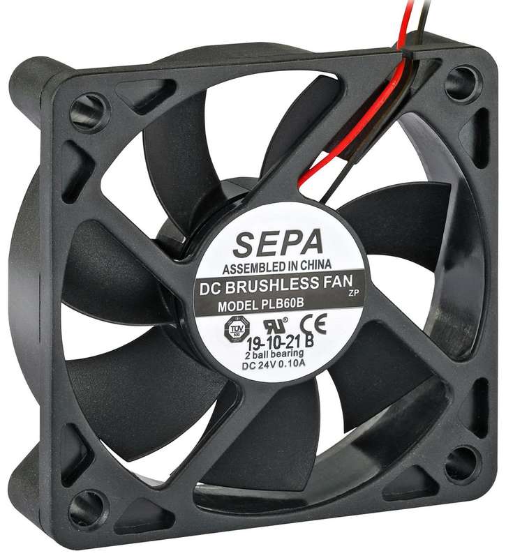 Sepa (PLB60B24FSE31A) DC Axial Fan, 24 V, Square, 60 mm, 15 mm