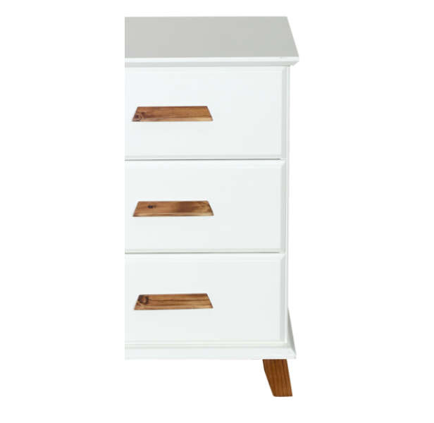 Pedestal- 3 Drawers -White