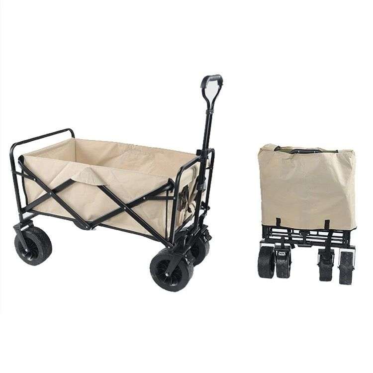 Foldable Camping Wagon/Foldable Trolley - Beige