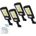 4 x Solar Street Lights Outdoor Remote Control Solar Parking Lot Lights