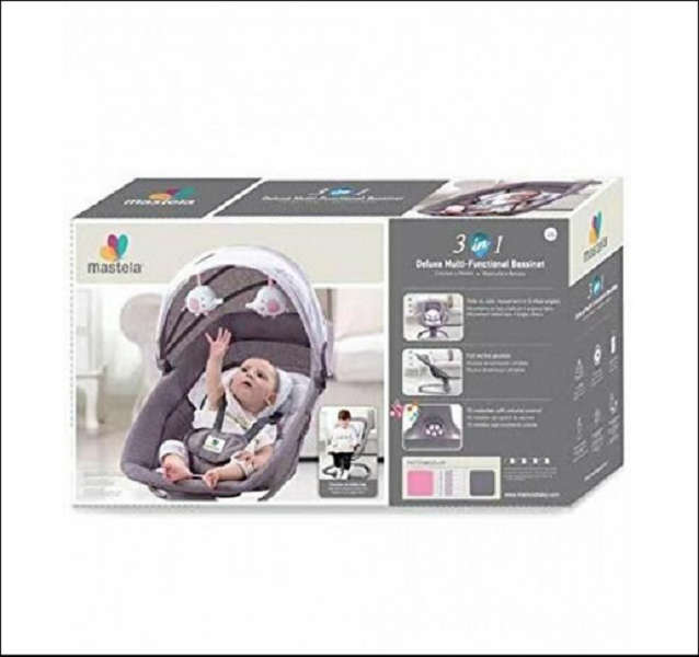 3 in 1 Multi Function Bassinet Electric Swing-Pink
