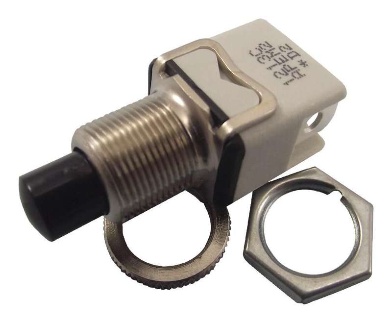 Apem (1213C2) Pushbutton Switch, 1200 Series, 12.2 mm, SPST-NO, Off-(On)