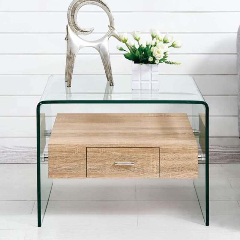 Glass Coffee Table- With a Drawer